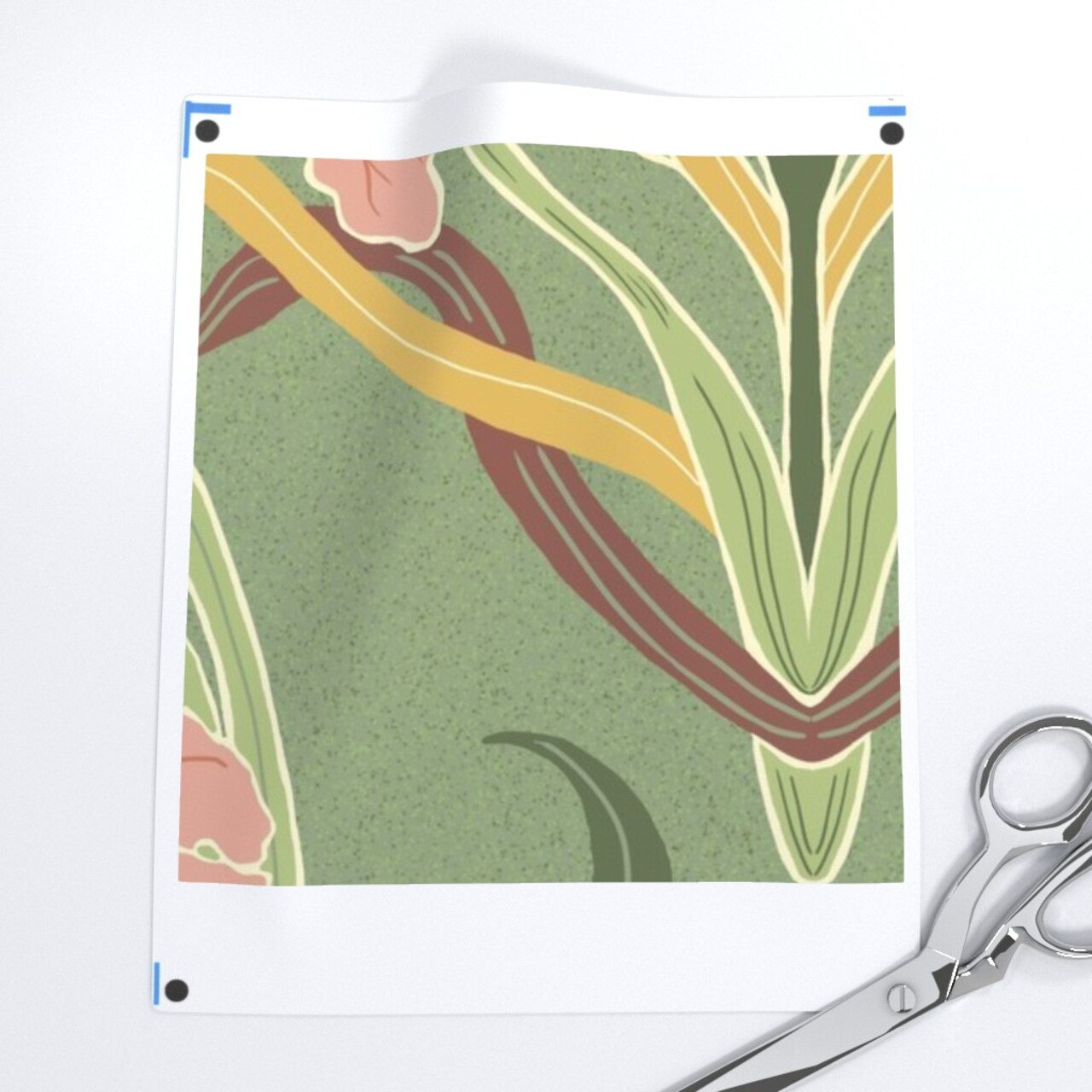 Green Floral Victorian Garden Art Nouveau Large Scale Iris Botanical Arts And Crafts Edwardian Boho Granny Chic Maximalist Custom Pre-pasted Wallpaper by Spoonflower Pre-Pasted Wallpaper 2FT Wide